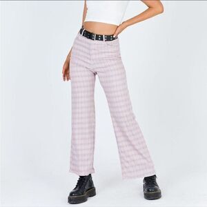 Princess Polly Pink & Blue
Plaid Sunny Pants Wide Leg
size 6